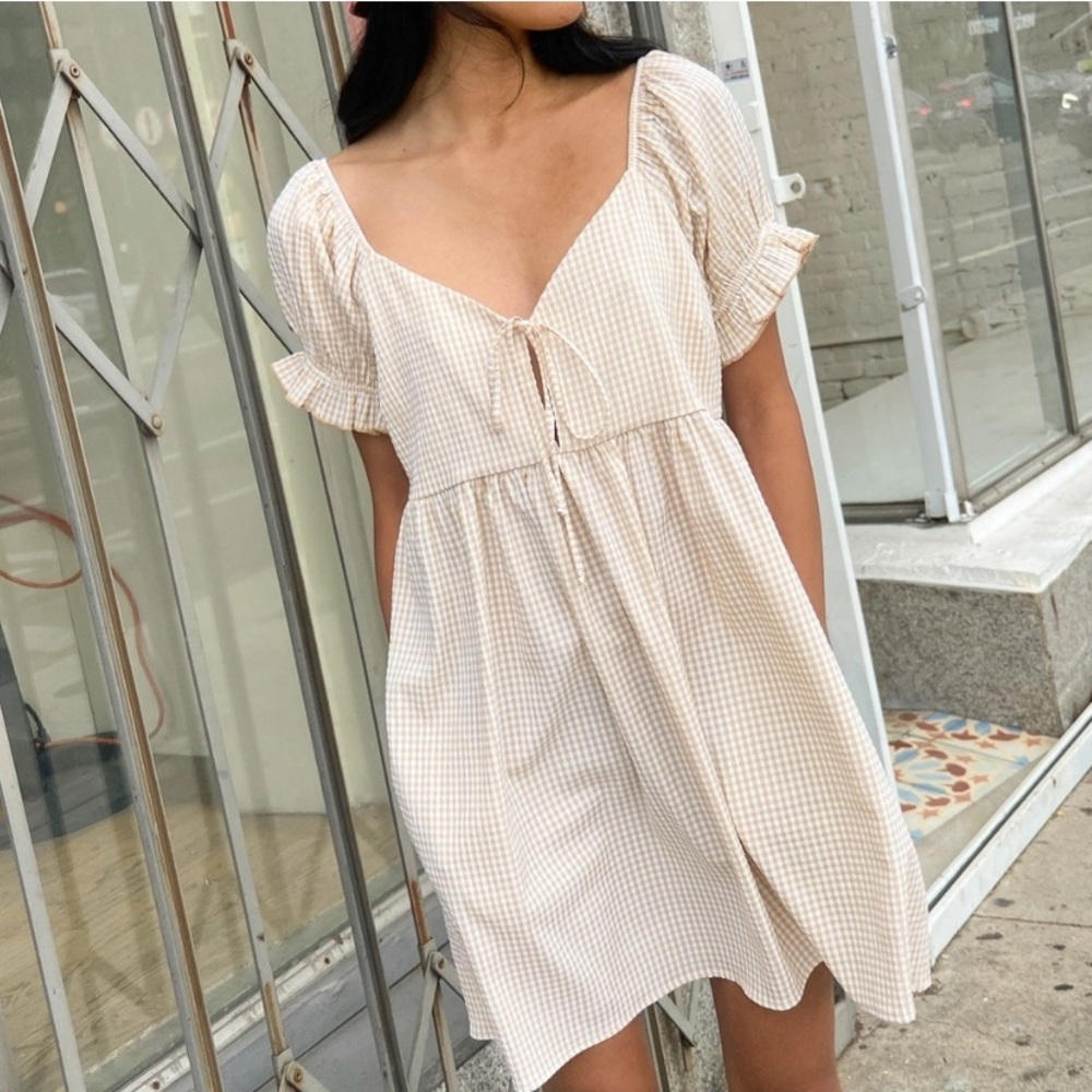 Lisa Says Gah Lily Mini Dress in Tuscany gingham